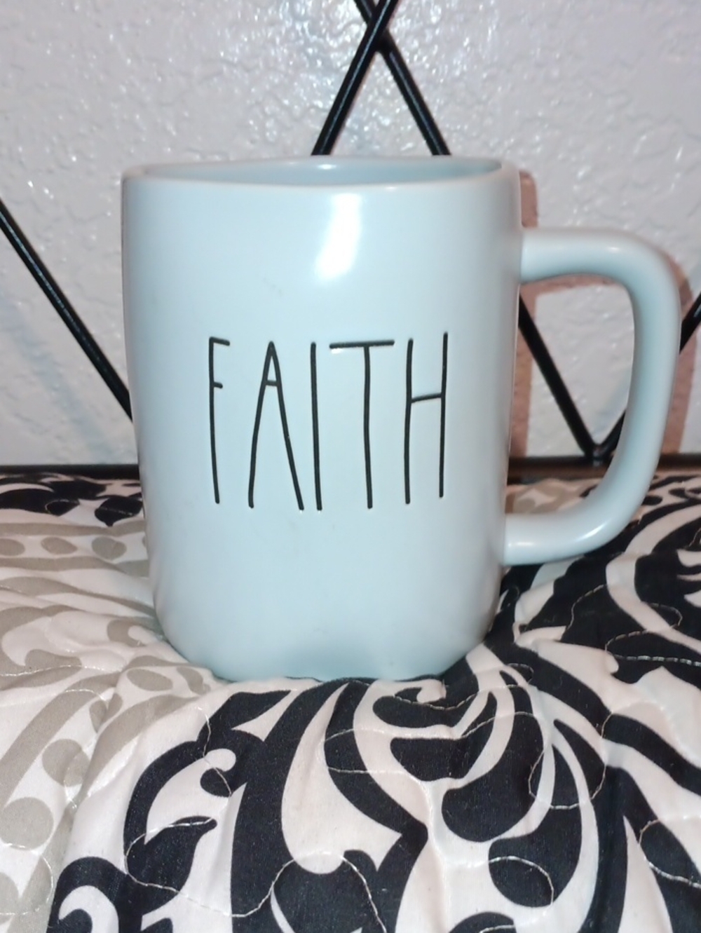 Rae Dunn Preloved FAITH Mug - Pale Blue